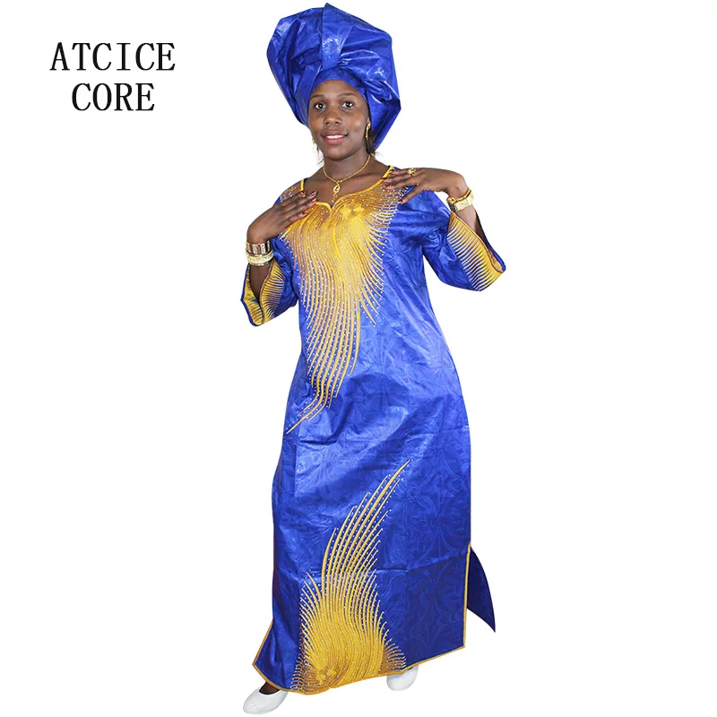 Afriške obleke za ženske bazin riche vezenje design dolgo obleko LA098