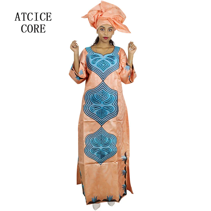 Afriške obleke za ženske brezplačna dostava modno oblikovanje afriške bazin riche dolgo obleko LA063#