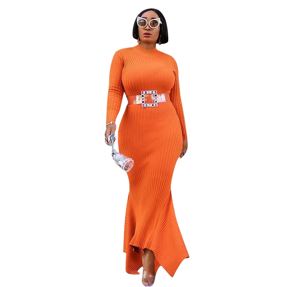 Afriške Obleke Za Ženske Haljo Pletenje Afriška Oblačila Dashiki Moda Dolgo Obleko Maxi Afriki Oblačila Tesen Dolg Rokav Obleka