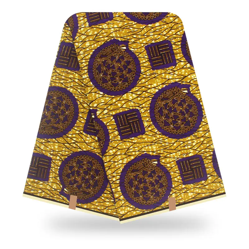 Afriške vosek tiskanje tkanine za krpanje afriške tkanine 6yards bombažne tkanine afriške pravi vosek ankara tkanine za oblačila