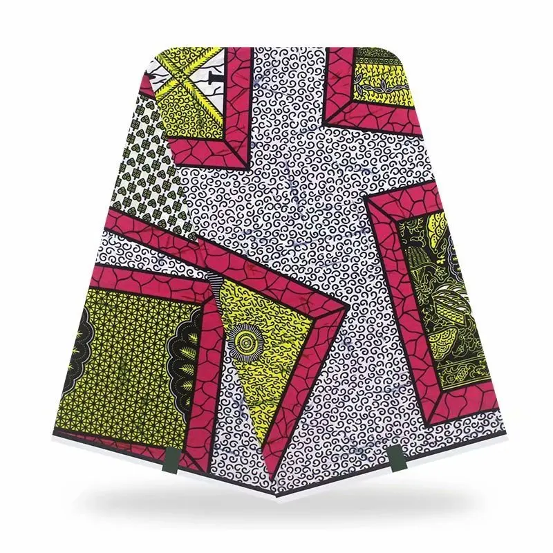 Afriške vosek Tkanine, bombažne Tiskanja Tkanine 6 Metrov Najnovejše Nigerija Vosek Zagotovljeno Resnično Gane Vosek slog Za Ženske Obleke