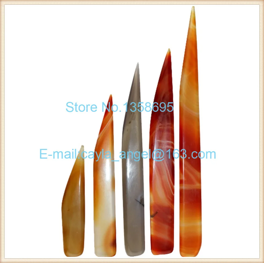 Agate nož nakit poliranje agate burnisher wit hout ročaj-nož obliko različne specifikacije, da izberejo