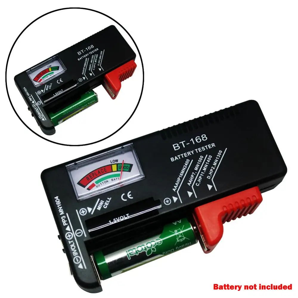 Aidetek BT168 Tester za Baterije 9V 1,5 V AA AAAC D Univerzalni Gumb Baterija Volt Checker