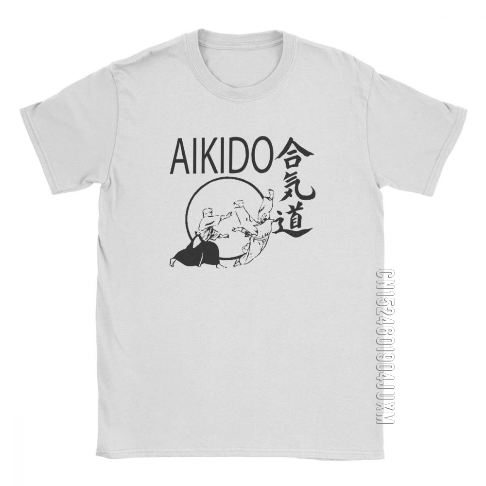 Aikido Novost T Shirt Za Moške Taekwondo Karate High Street Vrhovi Grafiko, Ki Je Natisnjena Tees Bombaž Posadke Vratu T-Shirt Plus Velikost