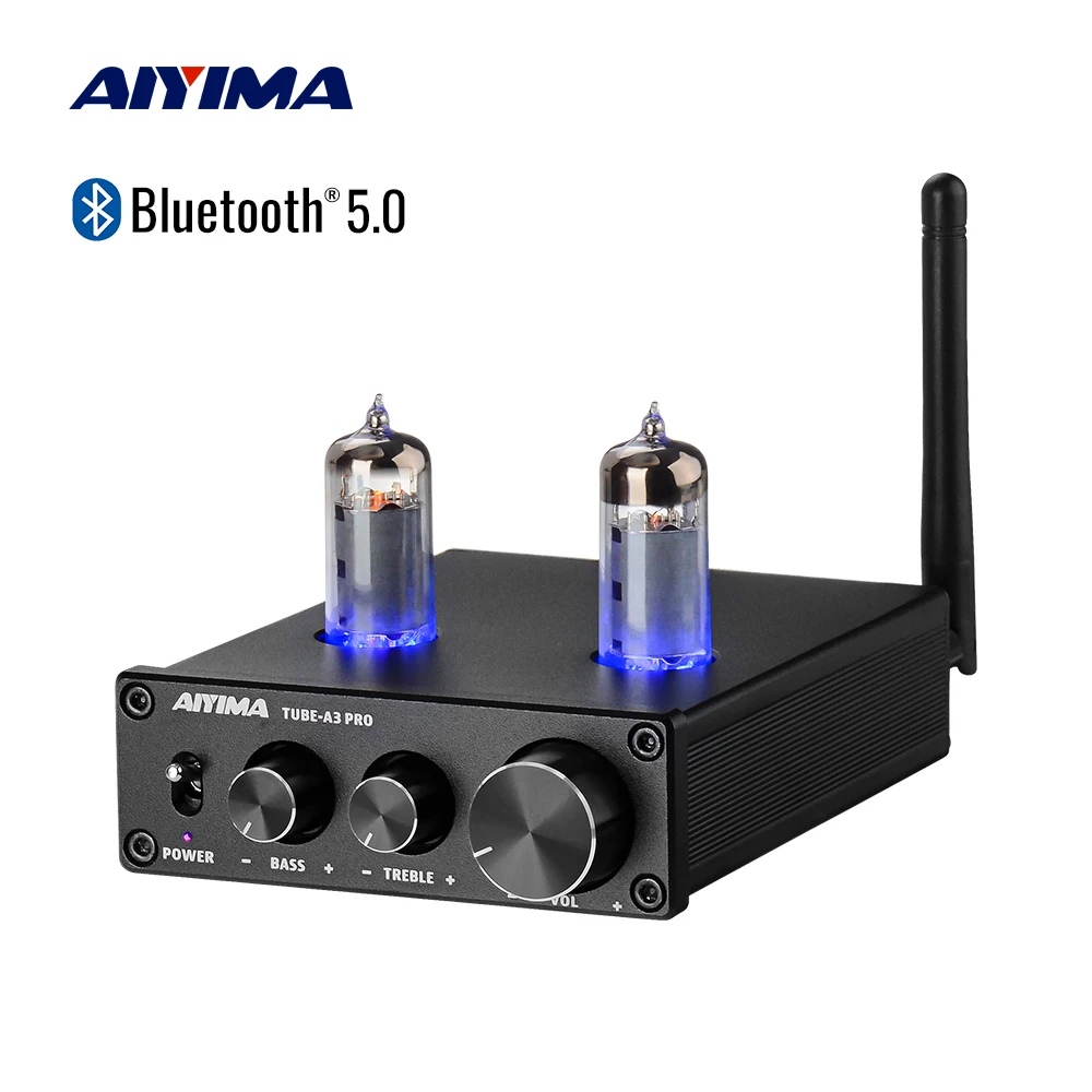 AIYIMA 6K4 Vakuumske Cevi, Ojačevalni Preamplifier Bluetooth 5.0 Bile Pred AMP Vacuum Tube Preamp S Trojno Bas Tone Prilagoditev