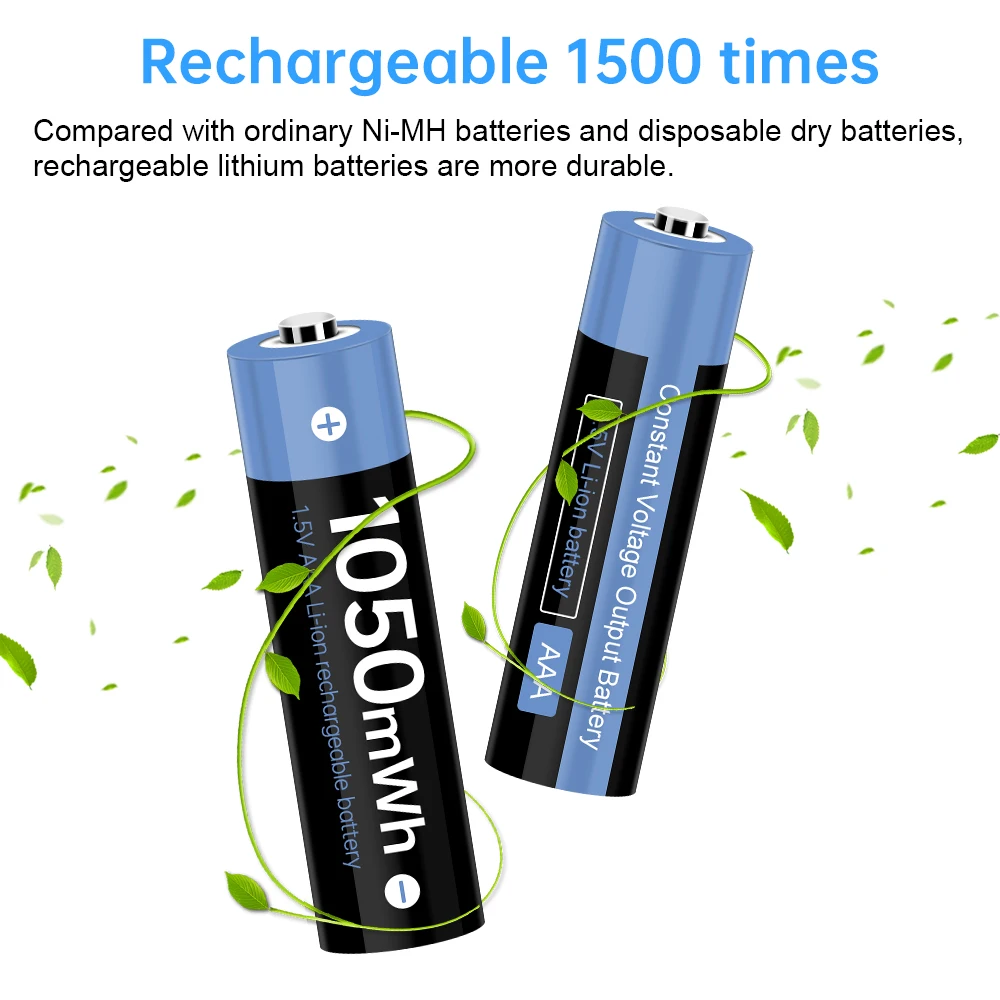 AJNWNM 1,5 V AAA Polnilne Baterije AAA 1,5 v Litij-Li-ionska baterija za Polnjenje + LCD Polnilec za 1,5 v AA AAA Baterija Litij -
