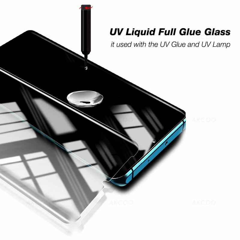 Akcoo P30 Pro Screen Protector UV Zasebnosti Kaljeno Steklo za Huawei P30 Pro anti vohun film 9H trdoto celoten zaslon, lepilo za steklo