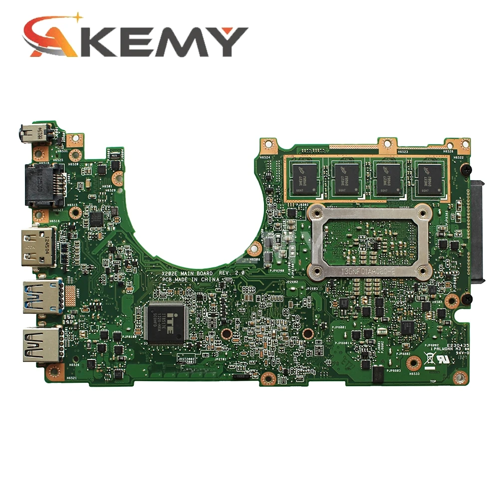 Akemy X202E Prenosni računalnik z matično ploščo Za Asus X202E X201E S200E X201EP Test original mainboard 4G RAM I3 PROCESOR