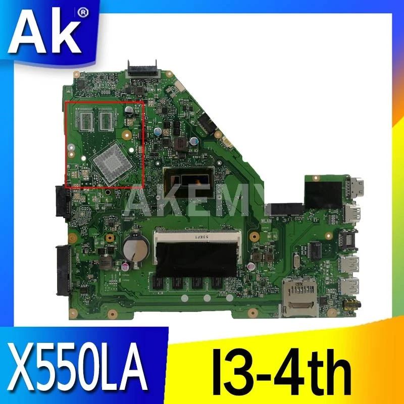 Akemy X550LA Mainboard Za Asus A550L X550LD R510L X550LC X550LN X550L Prenosni računalnik z Matično ploščo W/ I3-4. gen PROCESOR, 4GB RAM