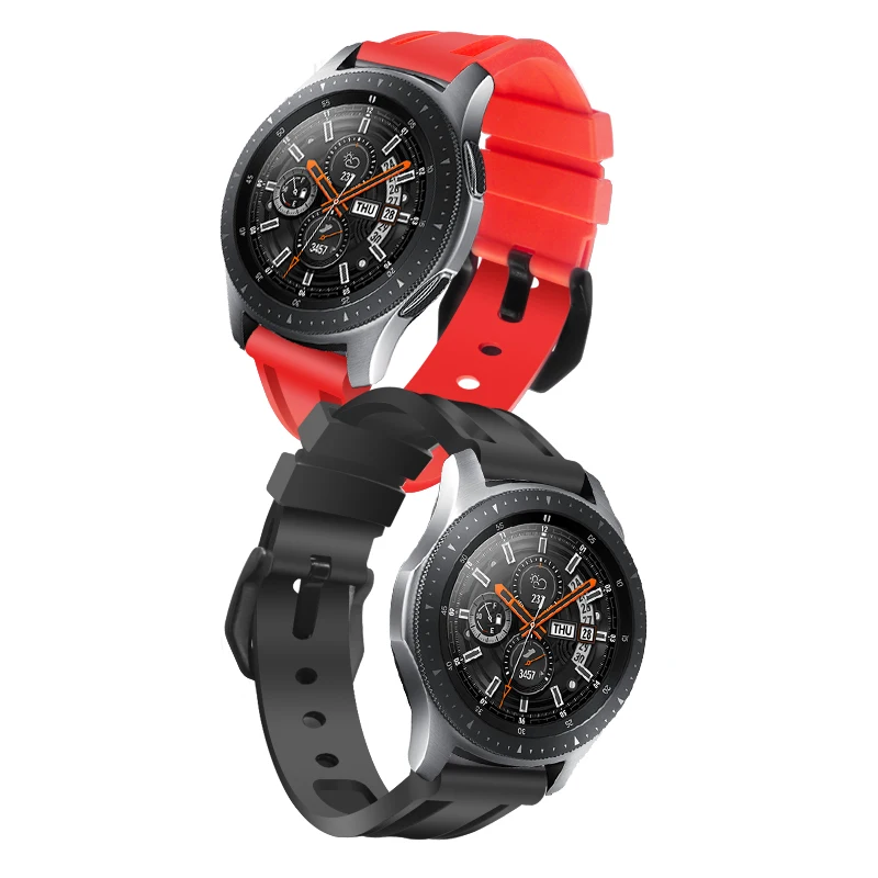 AKGLEADER Mehke Gume Šport Trak Za Huawei GT/GT2 Watch Band Zapestnica Za Samsung Galaxy Watch 46 Prestavi S3 22 mm Amazfit GTR 47