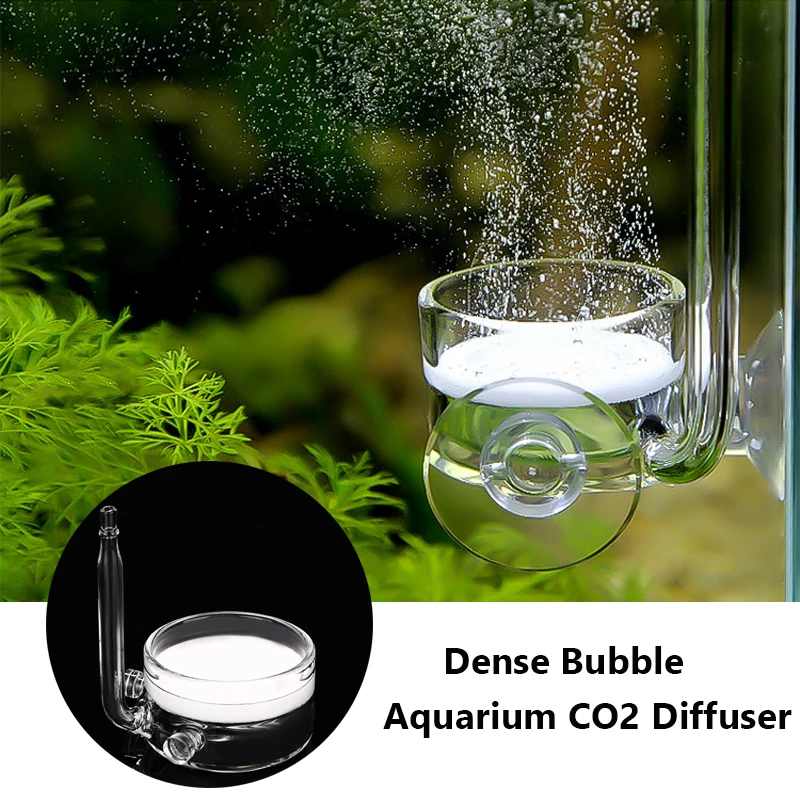 Akvarij CO2 Difuzor Fish Tank Stekla Vodnih Rafinerija CO2 Razpršilo Gosto Mehurček Vode, Rastline Tank Razpršilo Sesalni z