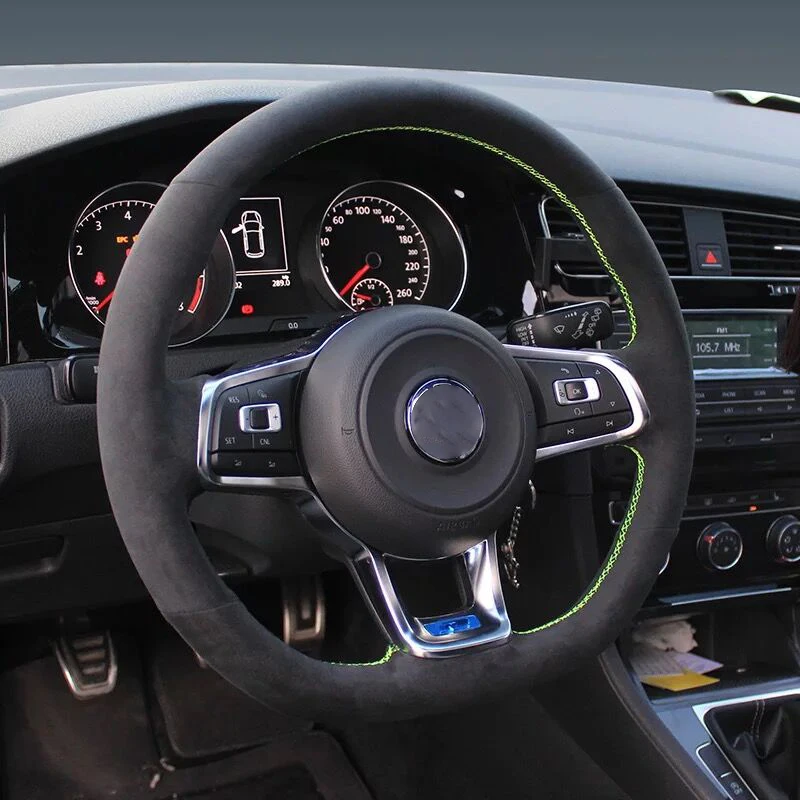 Alcantara Ročno sešijejo Avto Volan Kritje za Volkswagen VW Golf 7 Golf GTI R MK7 VW Polo GTI Scirocco