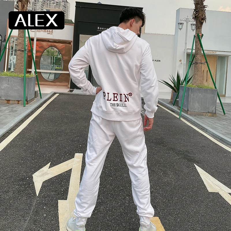 Alex Plein Sweatpants Moških Oris Lobanje Vezenje Hlače Bombaž Ulične Šport Joggers, Mens Moda 2020 Pozimi Nova