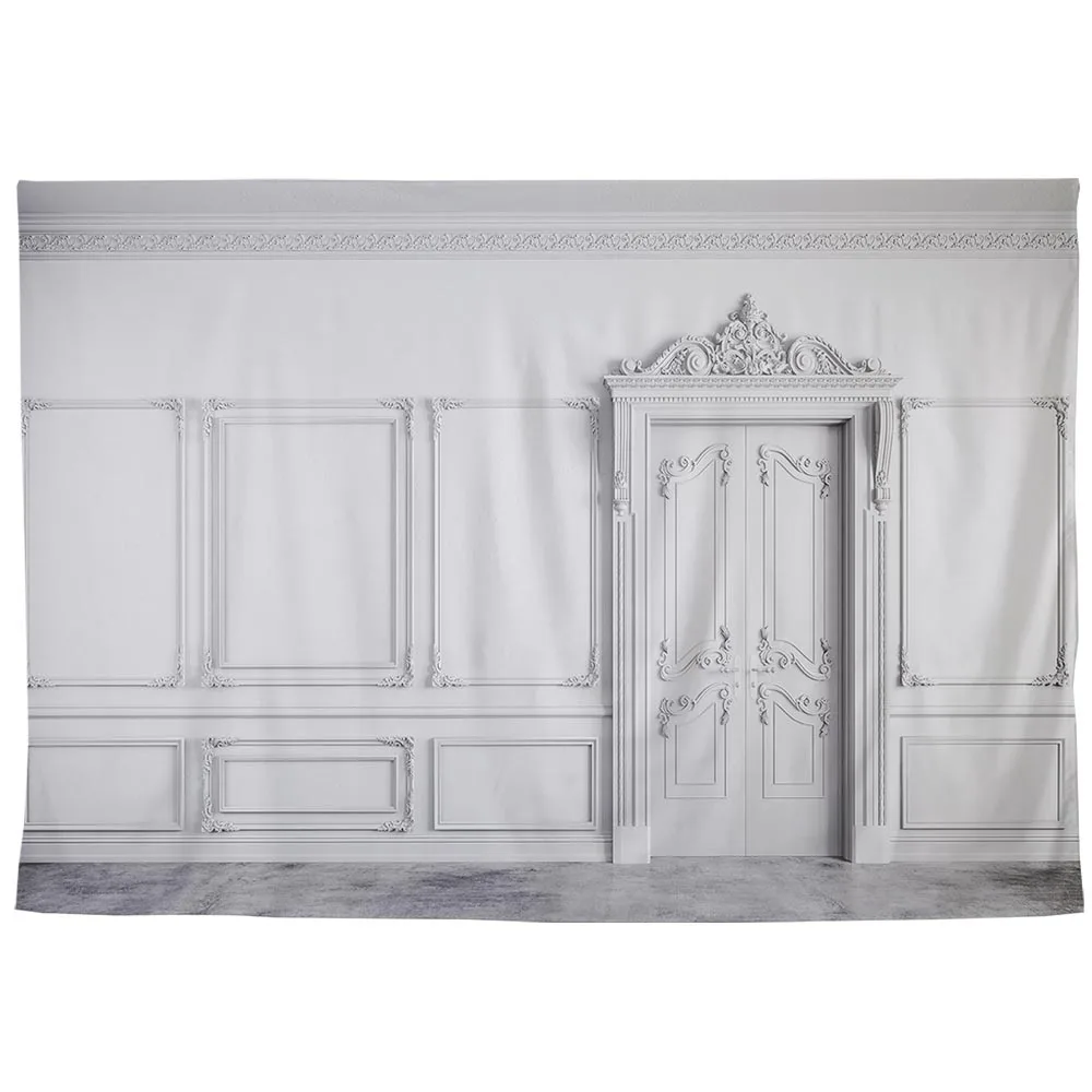 Allenjoy kulise photocall klasičnih notranjost lesa bele prazne elegantno gradnjo luksuznih vrata okolij za 3D-fotografiranje