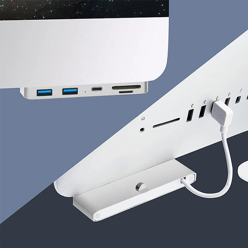 Aluminij zlitine usb 3.0 hub 3 port adapter splitter z SD/TF Card Reader za iMac 21.5 27 PRO Slim Unibody računalnik