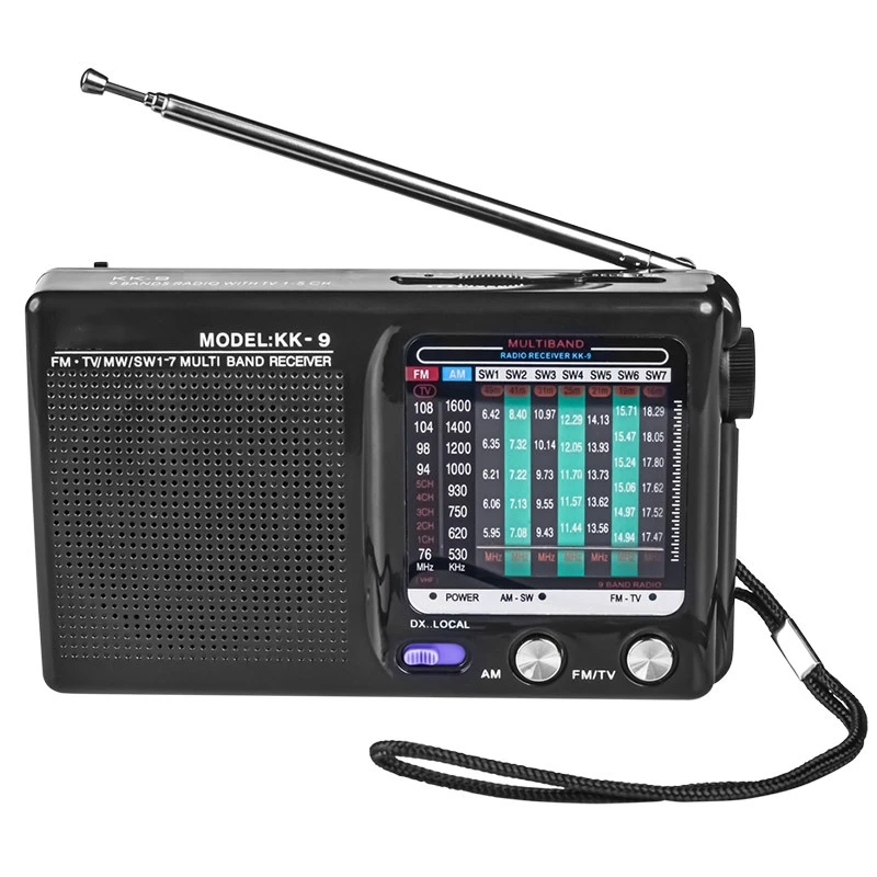 AM/FM/SW Prenosni Radio deluje v Zaprtih prostorih, na Prostem & Uporabo v Sili Radio z Zvočniki & Priključek za Slušalke