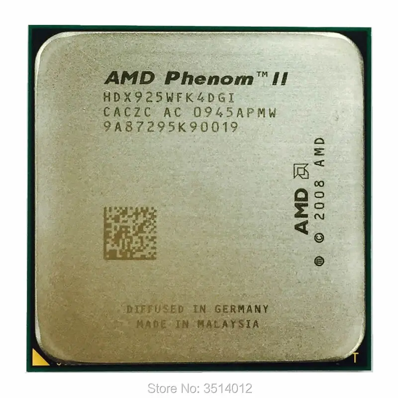 AMD Phenom II X4 925 95W 2.8 GHz Quad-Core CPU Procesor HDX925WFK4DGI./HDX925WFK4DGM Socket AM3