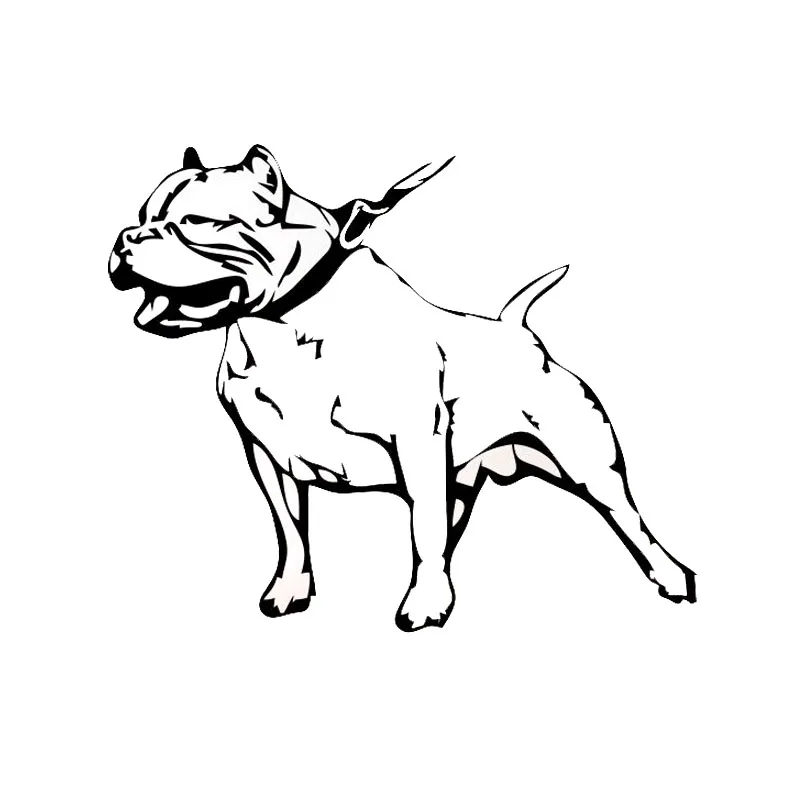 Ameriški Tiran Pes Lepe Pet Dog Dekoracijo za Celotno Telo, Osebno Avto Nalepke za zaščito pred soncem Nepremočljiva Črna/Bela, 15 cm*12 cm
