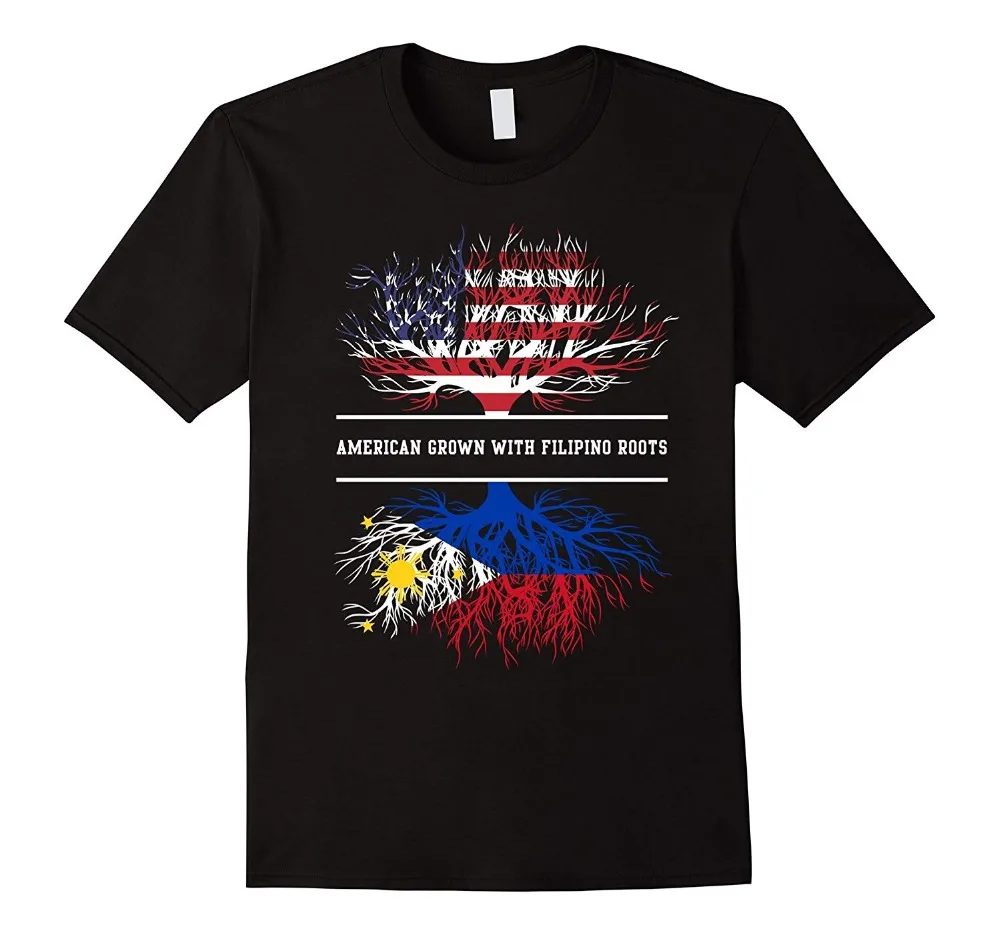 Ameriški Zrasla Z Filipino Korenine T-Shirt Filipini Tee T Shirt 2020 Modelov Mens Tshirt Vrhovi Poletje Kul Smešno T-Shirt