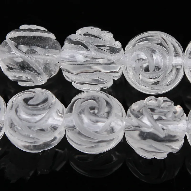 Ametist/rose quartz/dimljen quartz/beli kristalni vklesan cvet krog za DIY nakit, izdelava svoboden kroglice FPPJ debelo narave