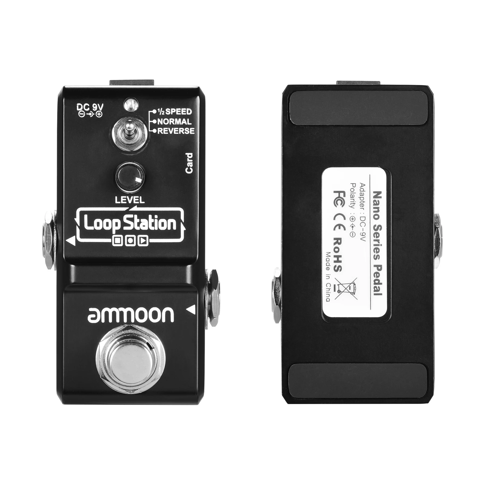 Ammoon Zanke Postaja Mini Kitara Looper Učinek Pedal 10 Minut, Čas Snemanja True Bypass Polno Kovinsko Lupino Kitara Accessaries