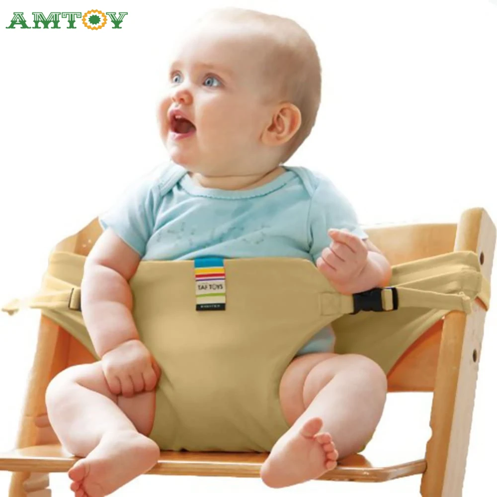AMTOY Baby Prenosni Sedež Otroški Stol Potovanja Zložljive Stroj za Malčke Jedilnico Visoko Dinning Pokrov Sedeža Varnosti Pomožne Pasu