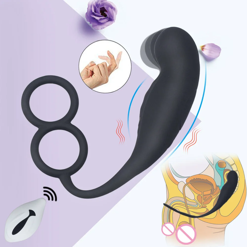 Analni Vibrator za Moške Gej Moški Prostate Massager Butt Plug z vibriranjem Stimulator Prostate Buttplug Zamudo Izliv Obroč Seks Igrače