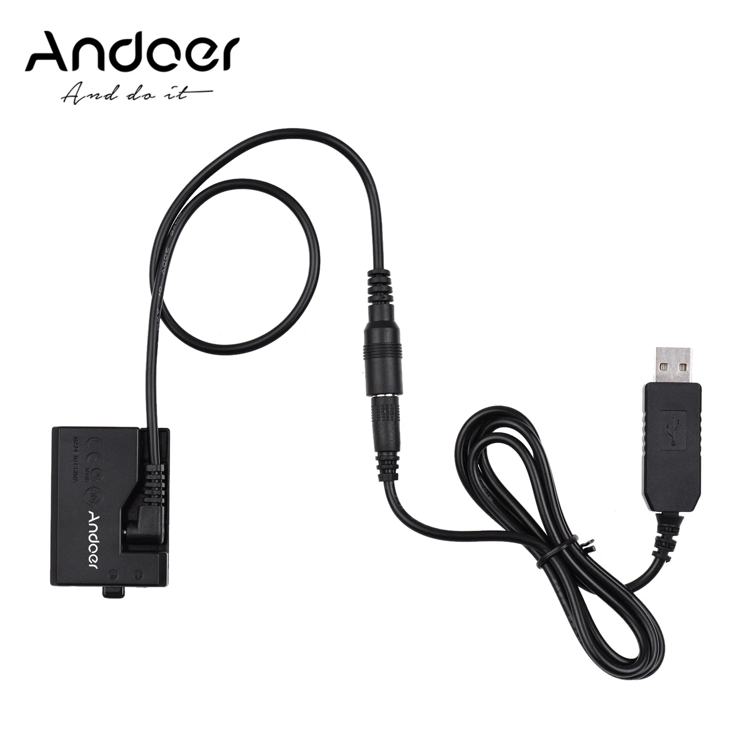 Andoer ACK-E10 5V USB Nadomestna Baterija DC Spojnik Adapter za Canon EOS Rebel T3/T5/T6/T7/T100/Poljub X50/Poljub X70/1100D/1200D