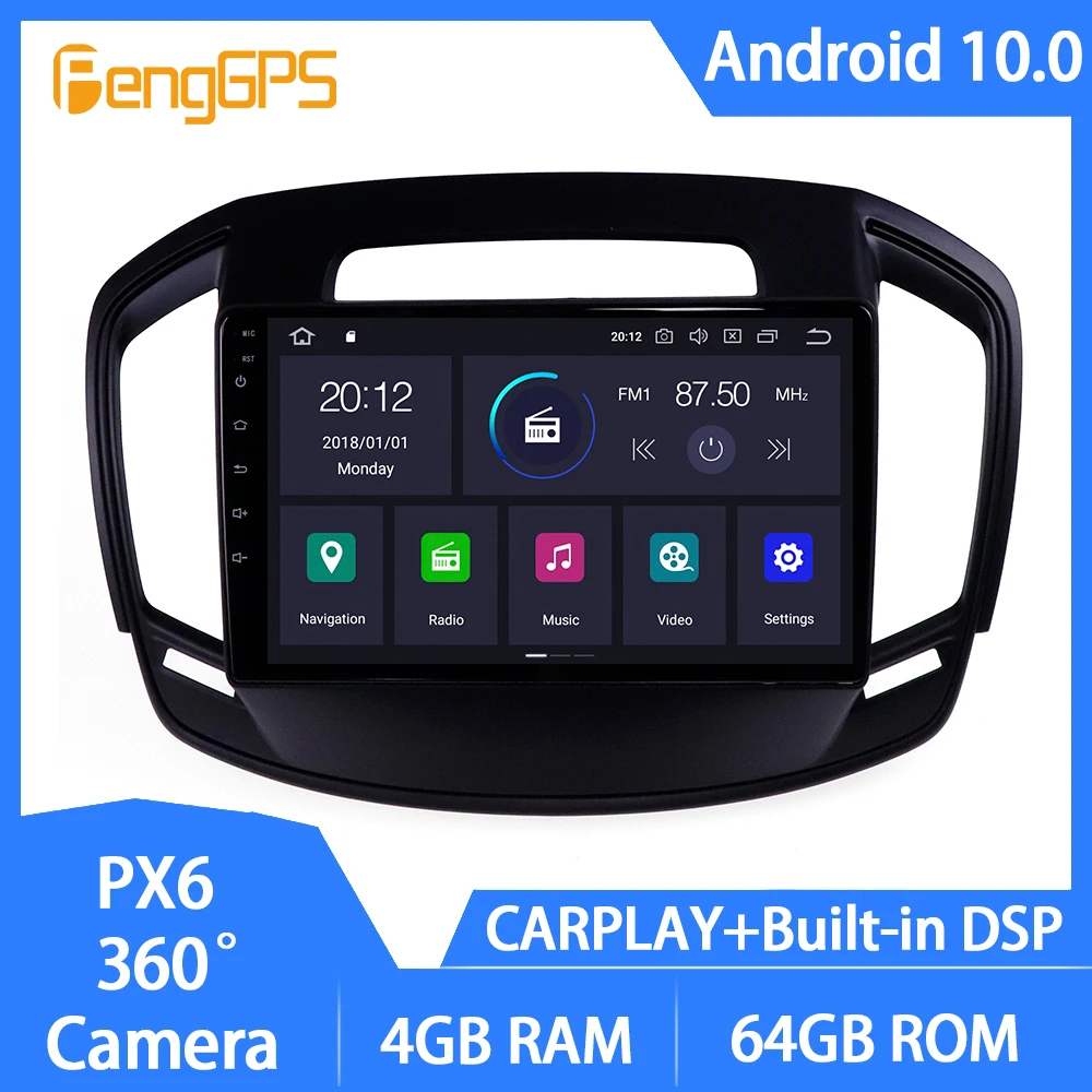 Android 10.0 GPS Navigator za Opel Insignia-2017 Auto Stereo Touchscreen Večpredstavnostna Ogledalo Povezavo v-dash Carplay DSP PX6