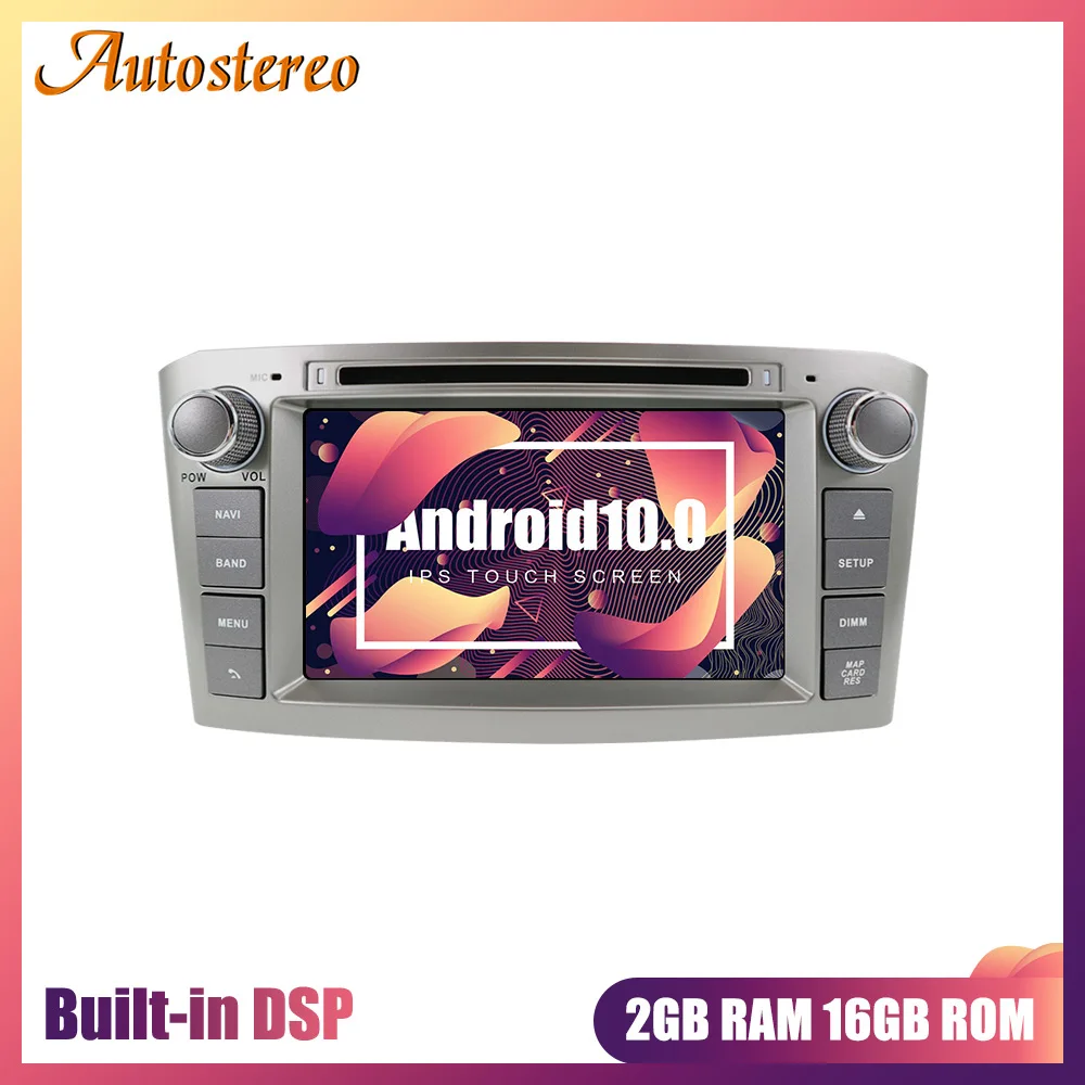 Android 10.0 PX6 4+64GB Avto DVD Predvajalnik Za Toyota Avensis 2002-2008 T250 GPS Navigacija multimedia radio magnetofon vodja enote