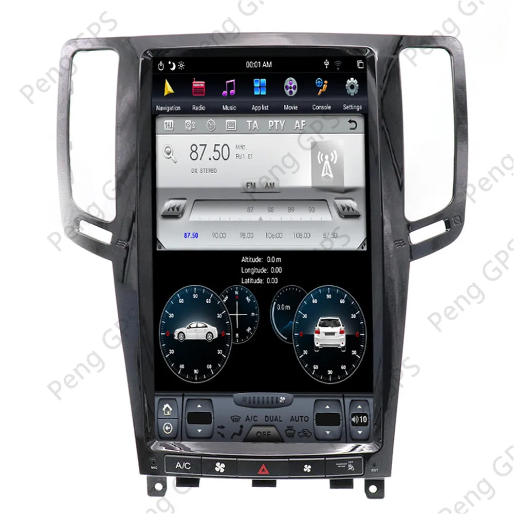 Android 9.0 PX6 DSP Tesla sistema avto brez dvd predvajalnik radio samodejno Za Infiniti G37 G35 G25 G37S Q60S 07-13 gps navigacija