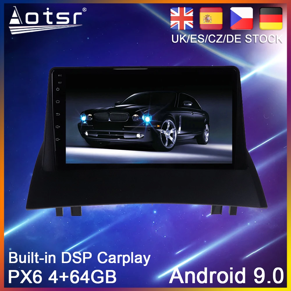 Android 9 PX6 64 G Avto DVD Predvajalnik, GPS Navigacija Za Renault Megane 2 2002 2003 2004-2008 Radio Stereo Multimedijski Predvajalnik glavne enote