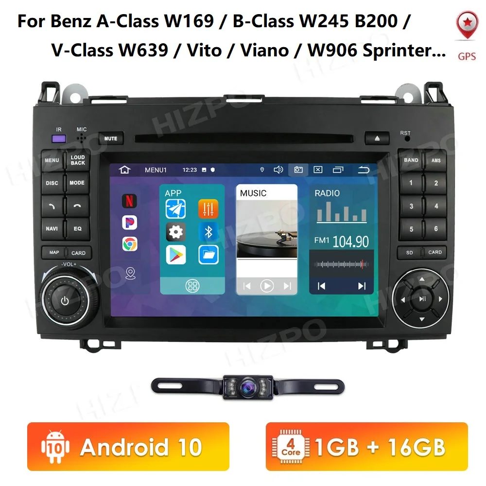 Android IPS QuadCore CarDVD Večpredstavnostna GPS Nav za Mercedes-Benz A-Razred W169 B-Razred W245 V-Razred W639 Vito Viano W906 Sprinter