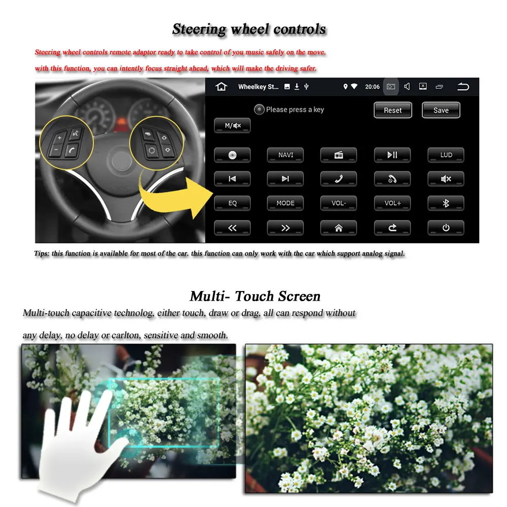 Android Multimedijski Predvajalnik Za Dodge Ram 1500/2500/3500 2009-2018 Stereo Tesla Zaslon Carplay USB Wifi Zemljevid GPS Navigacijska tipka Navi