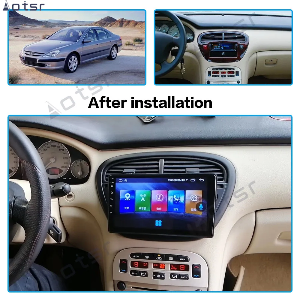 Android8 Avto dvd predvajalnik, GPS Navigacija za Peugeot 607 2002-2008 4G navigati Bluetooth Zaslon na Dotik glavne enote glavne enote stereo