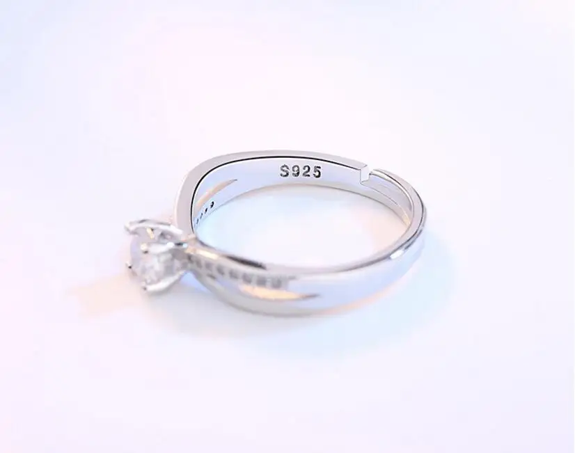 ANENJERY 925 Sterling Silver Obroč Za Ženske Križ Cirkon Luksuzni Odpiranje Obroč anel Valentinovo Predstavila S-R131