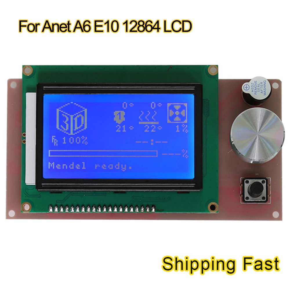 Anet a6 e10 12864 LCD-zaslon Smart Zaslon Krmilnik Modul Prilagodljiv Ravno Ploski Kabel za 3d tiskalnik RAMPE 1.4 Arduino deli