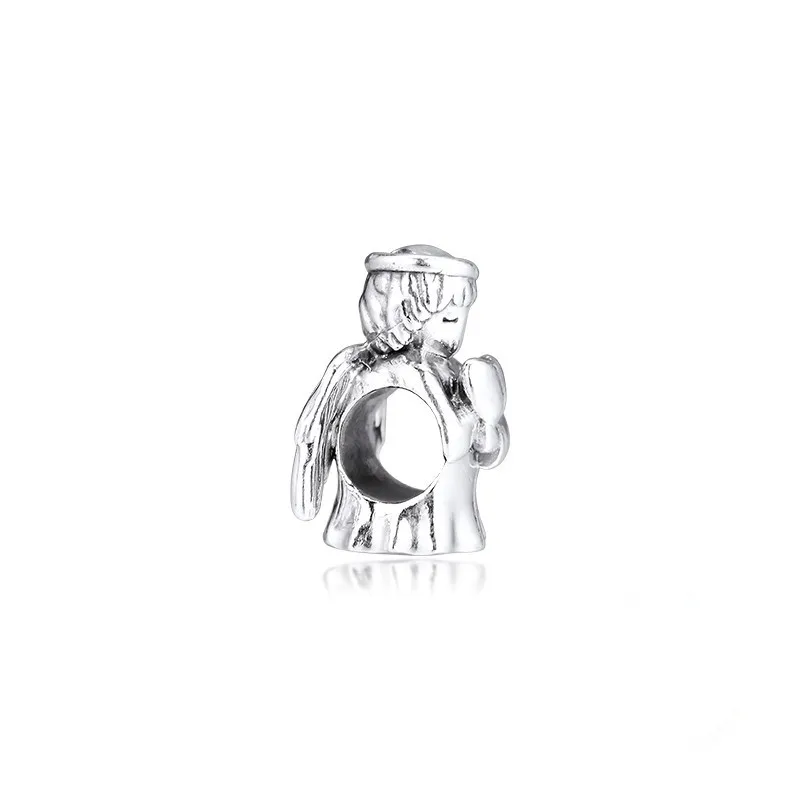 Angel Ljubezni Čar Kroglice za Srebro 925 Original Verige Zapestnice Nakit DIY Srce Krilo Angela Letnik Kroglice za Nakit, Izdelava