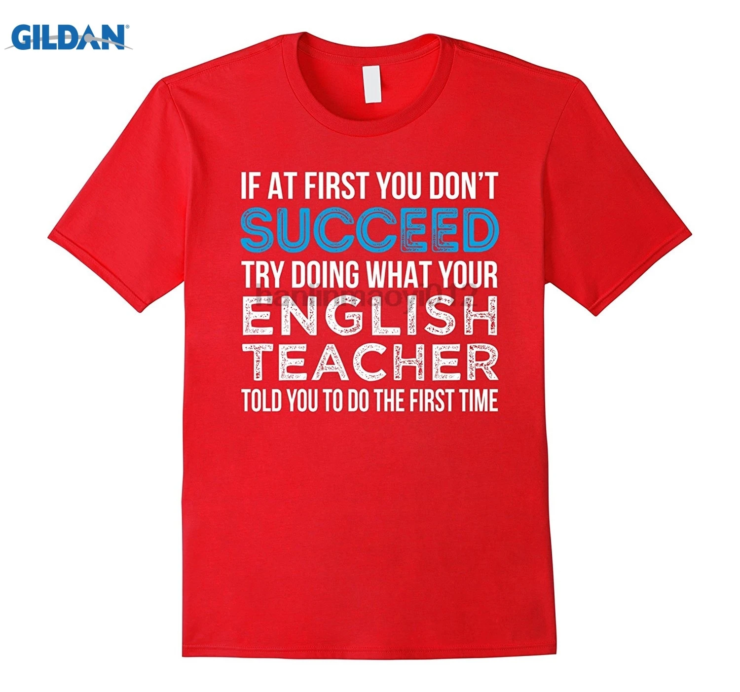 Angleški Učitelj, Če Na Prvi Vam ne Uspe Smešno Majica s kratkimi rokavi