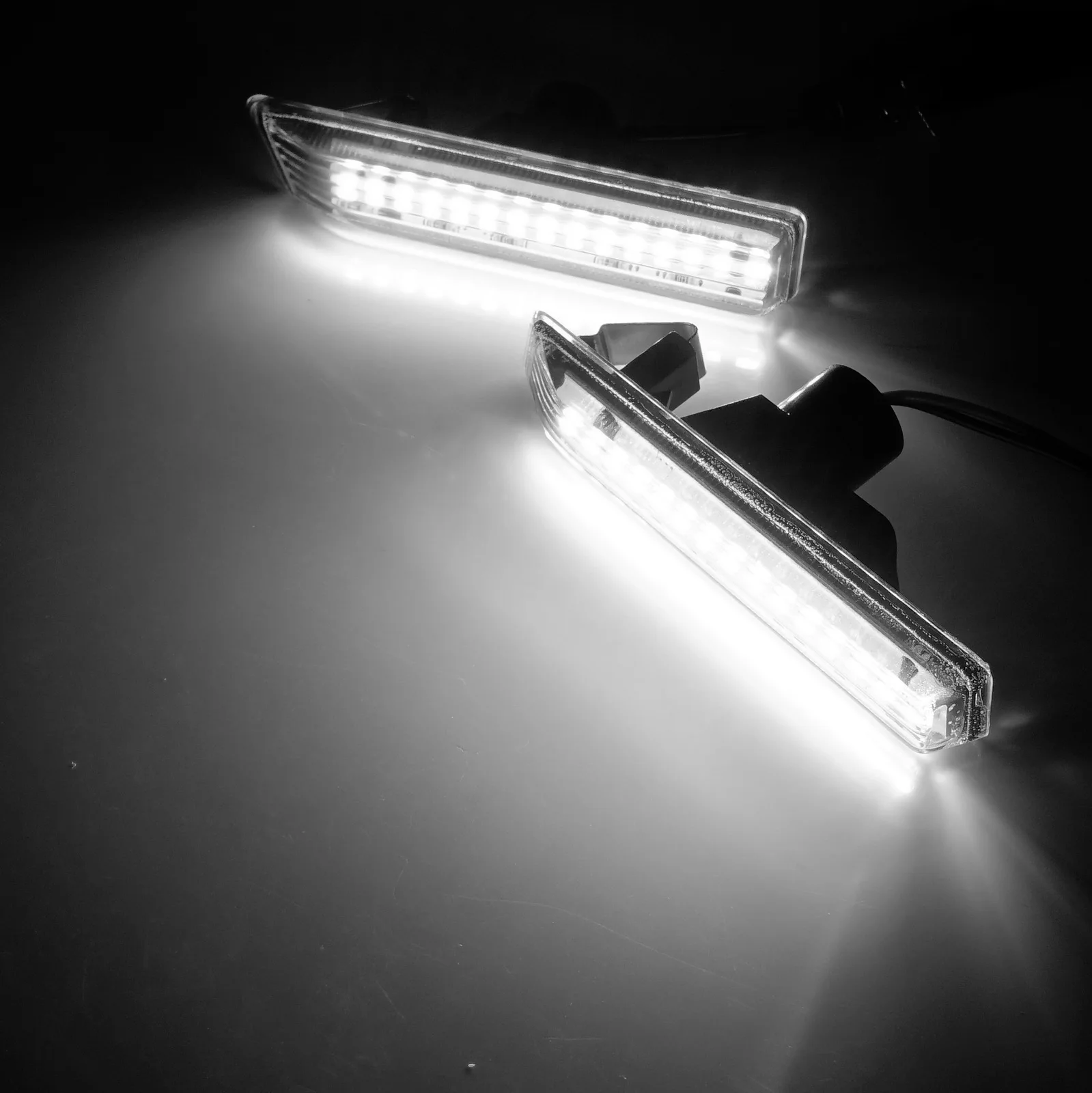 ANGRONG Par Bela LED Strani Marker Lučka Jasno Objektiv Nova, Primerna Za BMW E36 X5 E53 M3