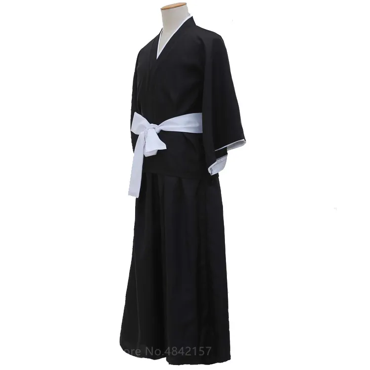Anime BLEACH Kurosaki Ichigo Cosplay Kostume Haljo Obleke Halloween Orientalski Tradicionalni Japonski Kimono Enotno Plašč Plašč