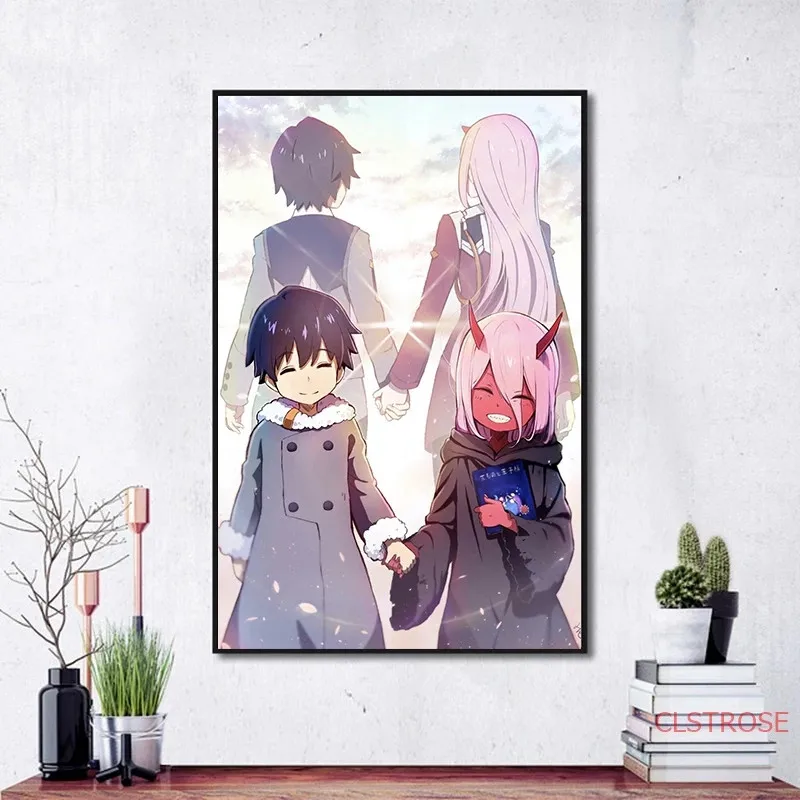 Anime Draga V Franxx Platno Slikarstvo Plakatov in Fotografij Cuadros Stenskih slikah, za Dnevna Soba Dekoracijo Doma brez okvirja