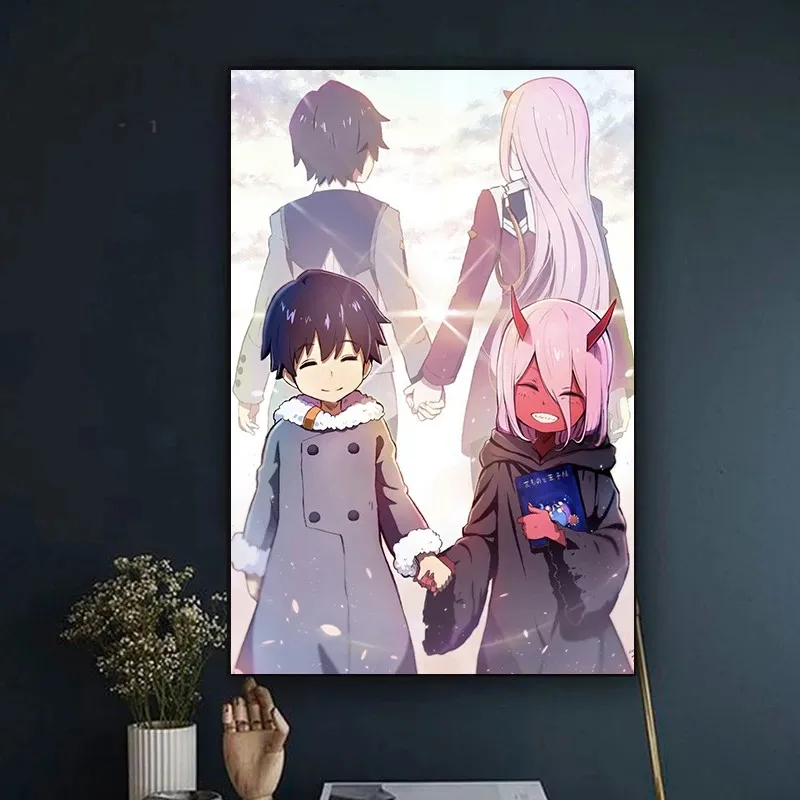Anime Draga V Franxx Platno Slikarstvo Plakatov in Fotografij Cuadros Stenskih slikah, za Dnevna Soba Dekoracijo Doma brez okvirja