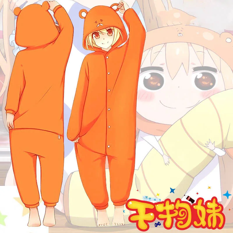 Anime Himouto Umaru chan pižamo Doma Umaru Cosplay Kostum za Odrasle Jumpsuits Flanela Doma Sleepwear