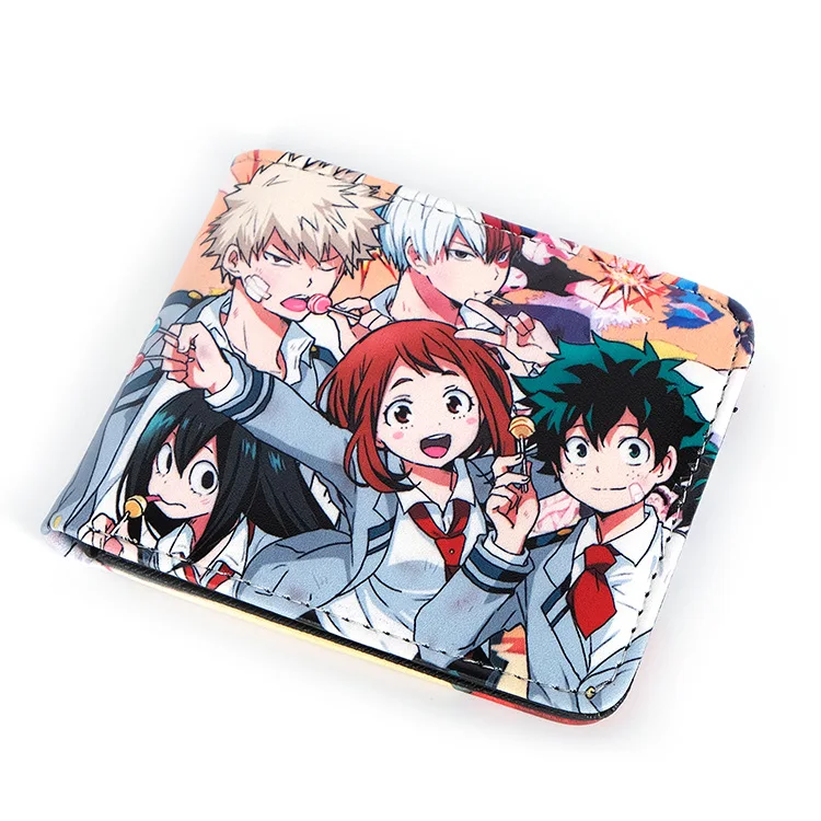 Anime Moj Junak Univerzami denarnice COS Midoriya Izuku Bakugou Katsuki TodorokiShoto bi-krat kratek barvno PU usnje denarnice