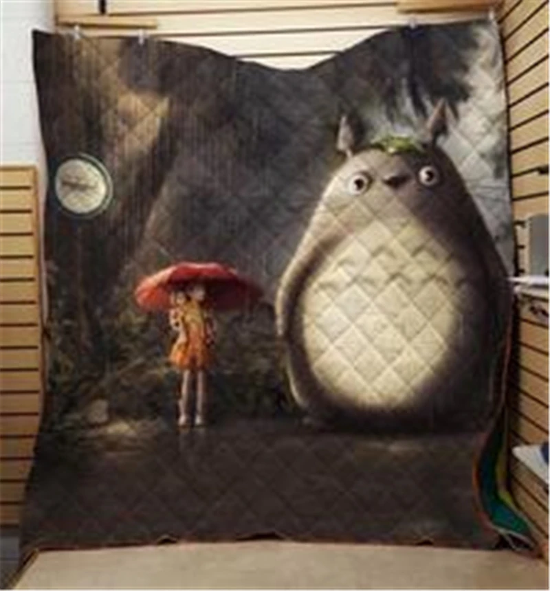 Anime Moj Sosed Totoro Natisnjeni Domači Kavč Kritje Odeja Kraljica Velikosti Otroci Odraslih Odeje Za Postelje Mehko Kavč Prostem Kampiranje Odeja