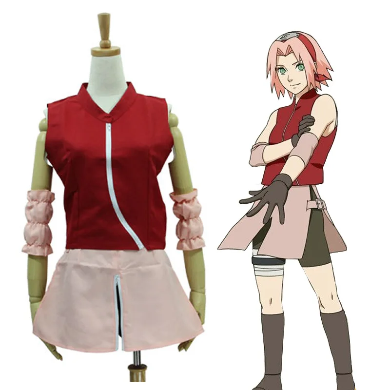 Anime Naruto Cosplay Haruno Sakura 1. Generacija Cheongsam Oblačenja Noša 2. Generacije Oblačila Sklop Halloween Dodatki