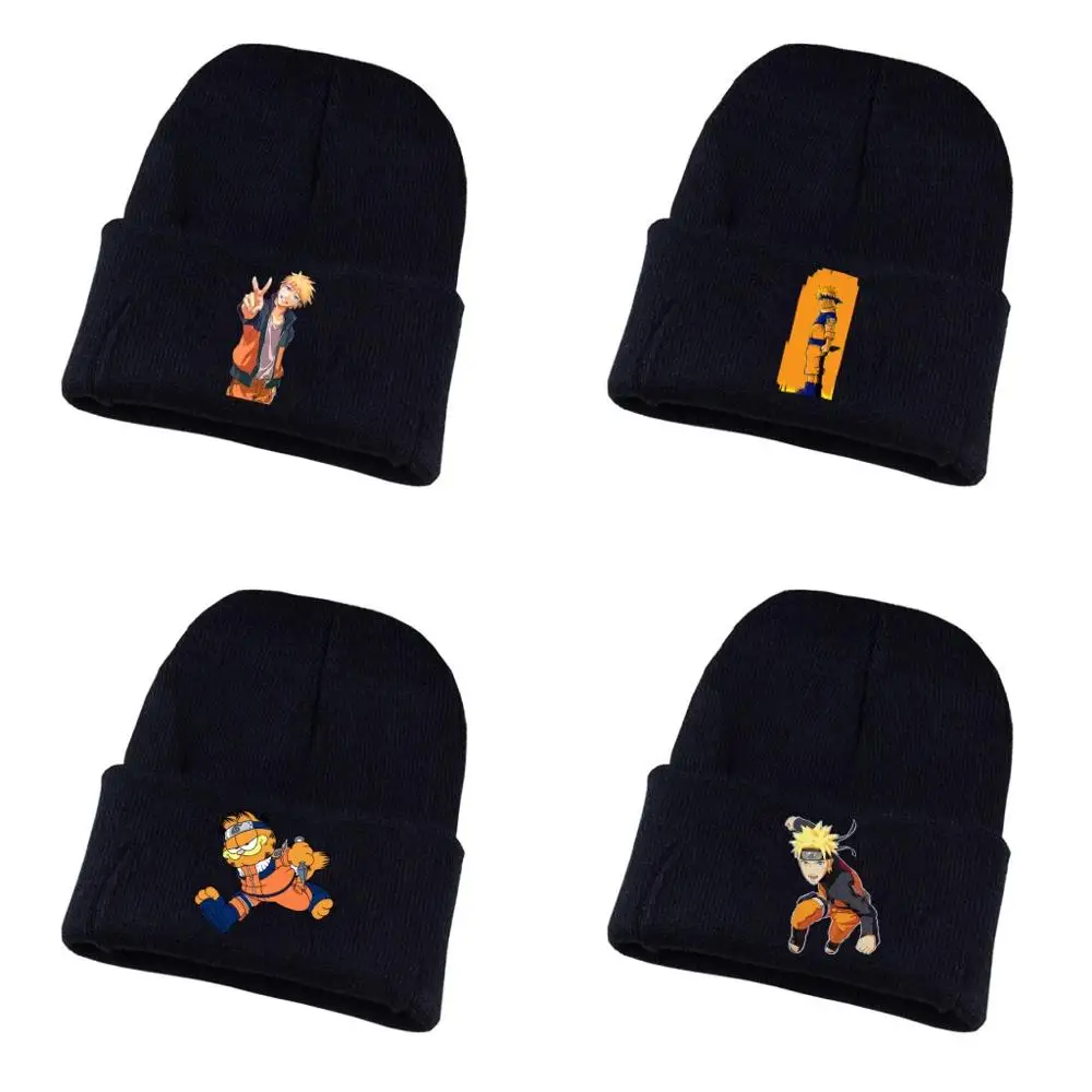 Anime Naruto Pletene klobuk Cosplay klobuk Unisex Tiskanja Odraslih Priložnostne Bombaž pokrivalo najstniki pozimi Pletena Kapa