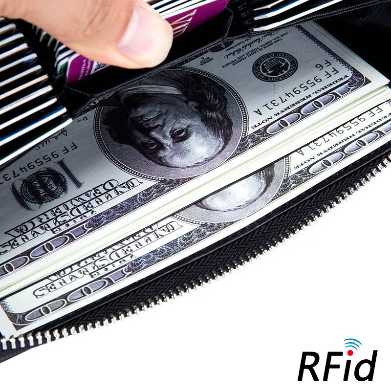 Anti RFID Pravega Usnja za Moške Imetnikov Kreditnih Kartic, se Denarnica Blokira Poslovno Velike Zmogljivosti ID Zaščita Sim Primeru Za Ženske