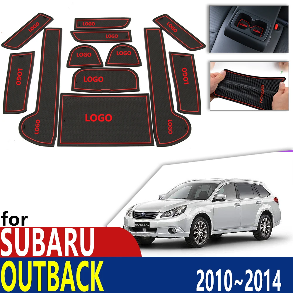 Anti-Slip Gumo Pokal Blazine Vrata, za Utor Mat Subaru Outback 2010 2011 2012 2013 Pribor mat za telefon